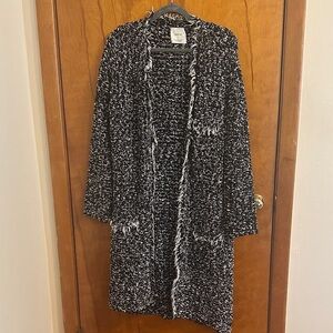 Zara Black and White Knit Cardigan